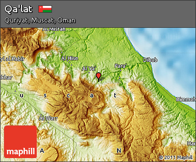 Physical Map of Qa'lat