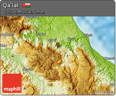 Physical Map of Qa'lat