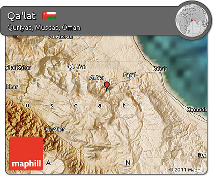 Satellite Map of Qa'lat
