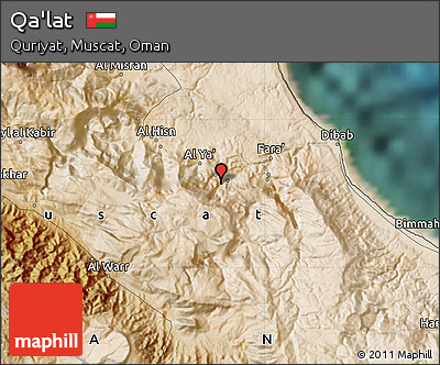 Satellite Map of Qa'lat