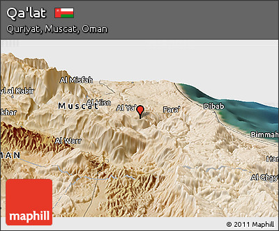 Satellite Panoramic Map of Qa'lat