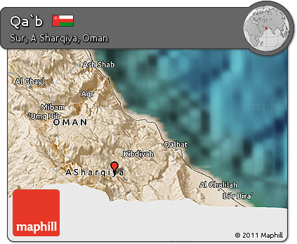 Satellite 3D Map of Qa`b