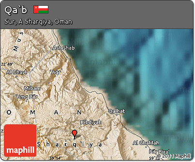 Satellite Map of Qa`b