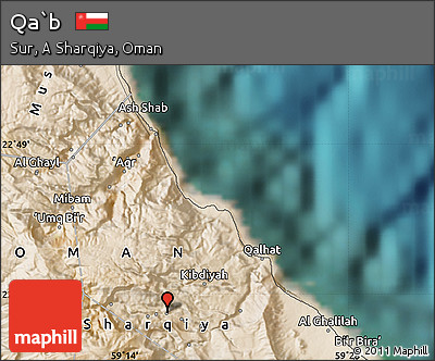 Satellite Map of Qa`b