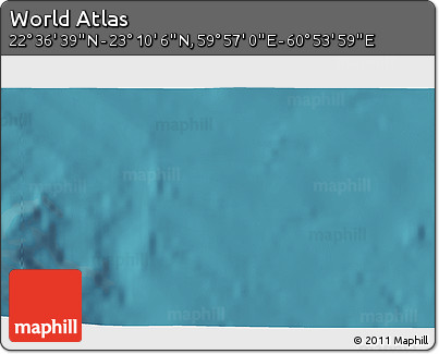 Satellite 3D Map of the Area around 22° 53' 22" N, 60° 25' 29" E