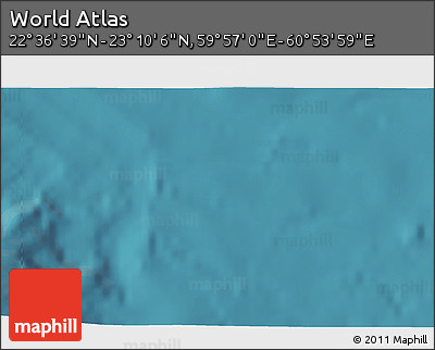 Satellite 3D Map of the Area around 22° 53' 22" N, 60° 25' 29" E