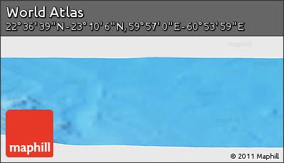 Physical Panoramic Map of the Area around 22° 53' 22" N, 60° 25' 29" E