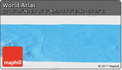 Physical Panoramic Map of the Area around 22° 53' 22" N, 60° 25' 29" E