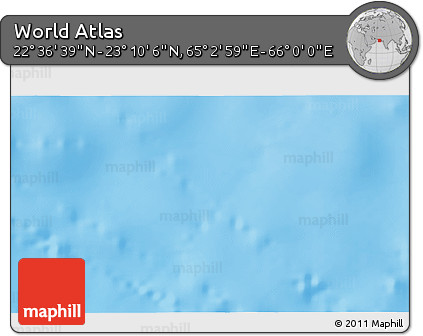 Physical 3D Map of the Area around 22° 53' 22" N, 65° 31' 30" E