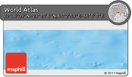 Physical Panoramic Map of the Area around 22° 53' 22" N, 65° 31' 30" E