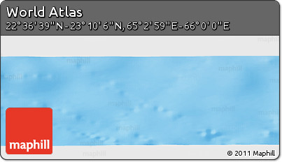 Physical Panoramic Map of the Area around 22° 53' 22" N, 65° 31' 30" E