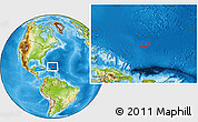 Physical Location Map of the area around 22° 53' 22" N, 67° 4' 29" W