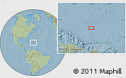 Savanna Style Location Map of the area around 22° 53' 22" N, 67° 4' 29" W, hill shading