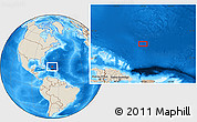 Shaded Relief Location Map of the area around 22° 53' 22" N, 67° 4' 29" W