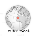 Outline Map of the Area around 22° 53' 22" N, 6° 43' 29" W, rectangular outline