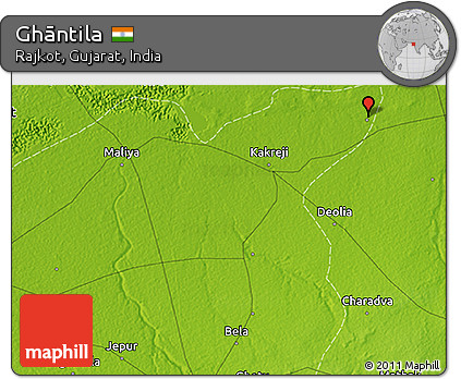 Physical 3D Map of Ghāntila