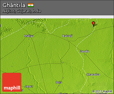 Physical 3D Map of Ghāntila