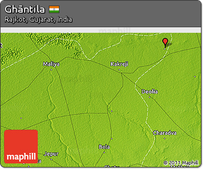 Physical 3D Map of Ghāntila