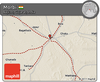 Shaded Relief 3D Map of Morbi