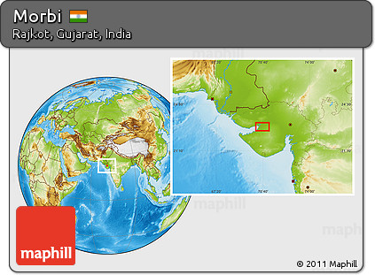 Physical Location Map of Morbi