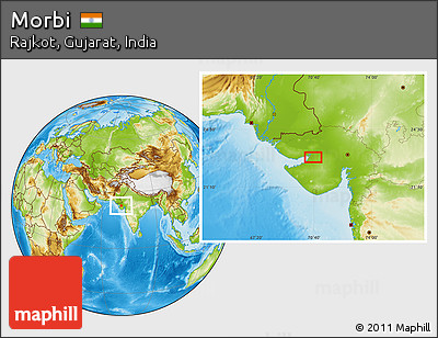 Physical Location Map of Morbi