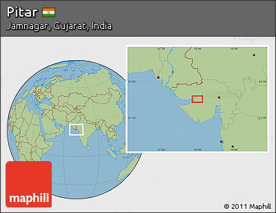 Savanna Style Location Map of Pitar