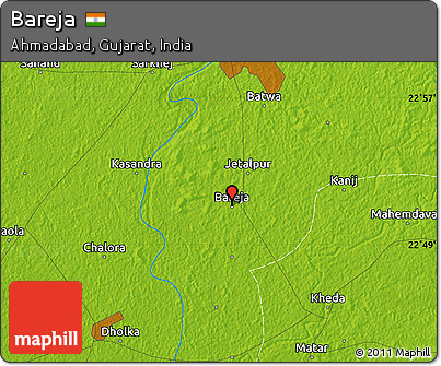 Physical Map of Bareja