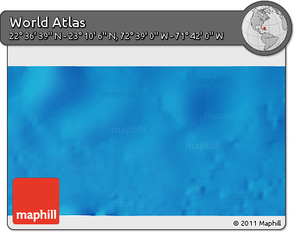Shaded Relief 3D Map of the Area around 22° 53' 22" N, 72° 10' 30" W