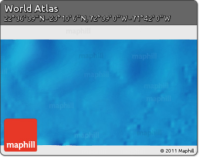 Shaded Relief 3D Map of the Area around 22° 53' 22" N, 72° 10' 30" W