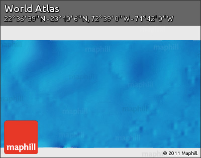 Shaded Relief 3D Map of the Area around 22° 53' 22" N, 72° 10' 30" W