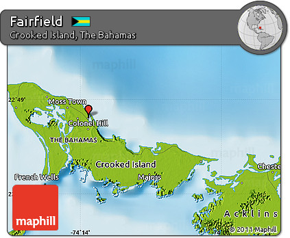 Physical Map of Fairfield