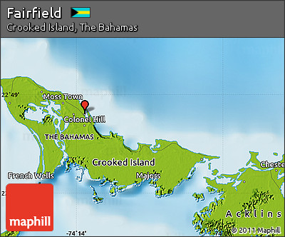 Physical Map of Fairfield