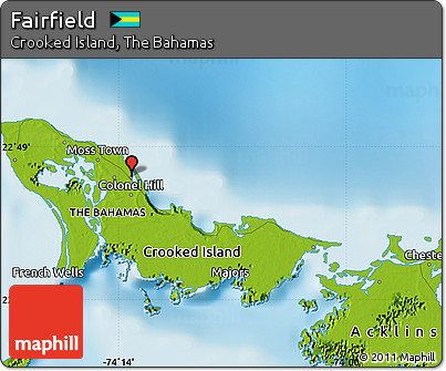 Physical Map of Fairfield