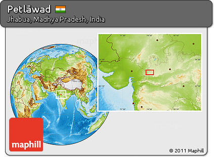 Physical Location Map of Petlāwad