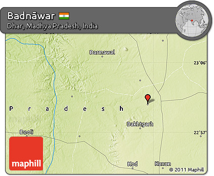 Physical Map of Badnāwar