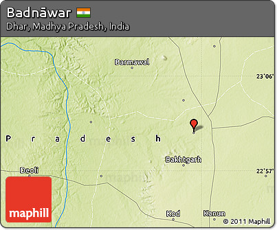 Physical Map of Badnāwar