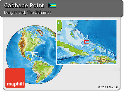Physical Location Map of Cabbage Point