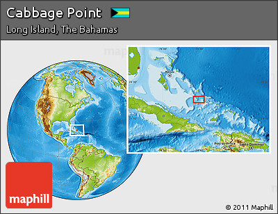 Physical Location Map of Cabbage Point