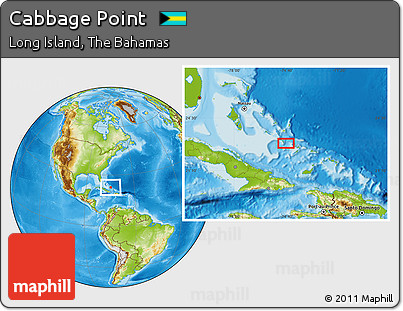 Physical Location Map of Cabbage Point