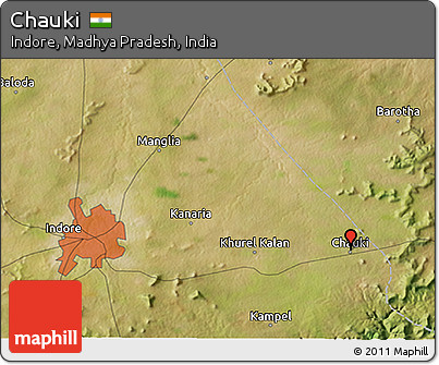 Satellite 3D Map of Chauki