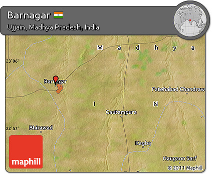 Satellite Map of Barnagar