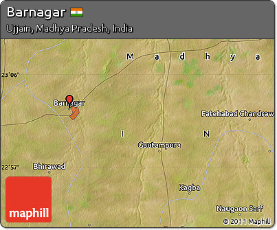 Satellite Map of Barnagar