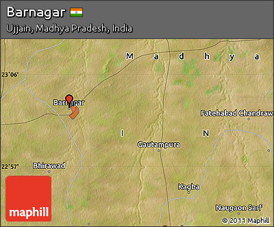 Satellite Map of Barnagar