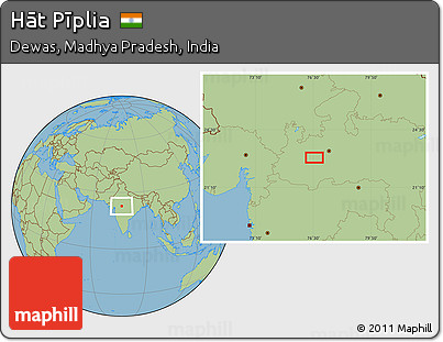 Savanna Style Location Map of Hāt Pīplia