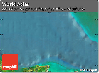 Satellite Map of the Area around 22° 53' 22" N, 78° 58' 29" W