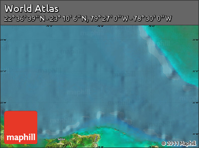 Satellite Map of the Area around 22° 53' 22" N, 78° 58' 29" W