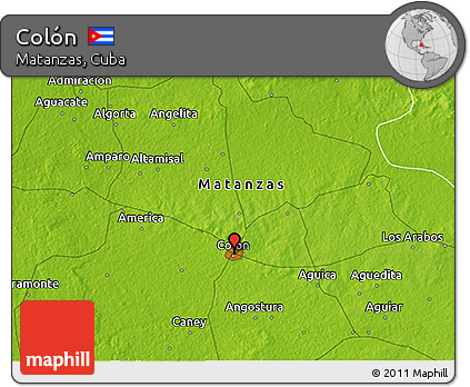 Physical 3D Map of Colón