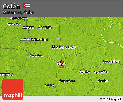 Physical 3D Map of Colón