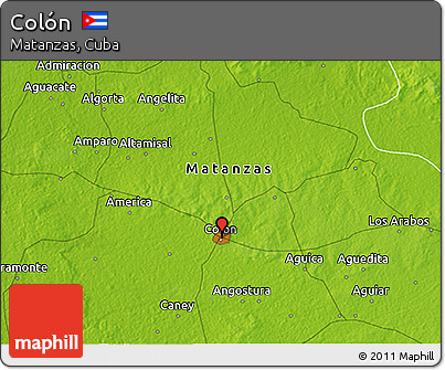 Physical 3D Map of Colón