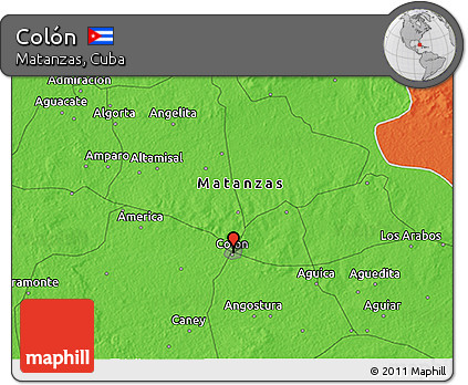 Political 3D Map of Colón